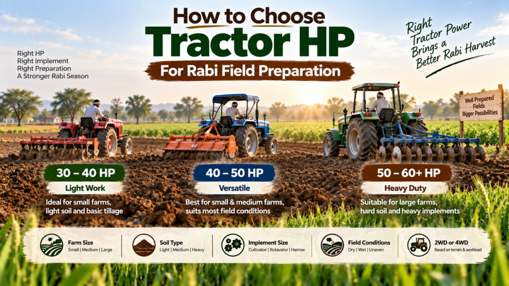 How to Choose Tractor HP for Rabi Field Preparation