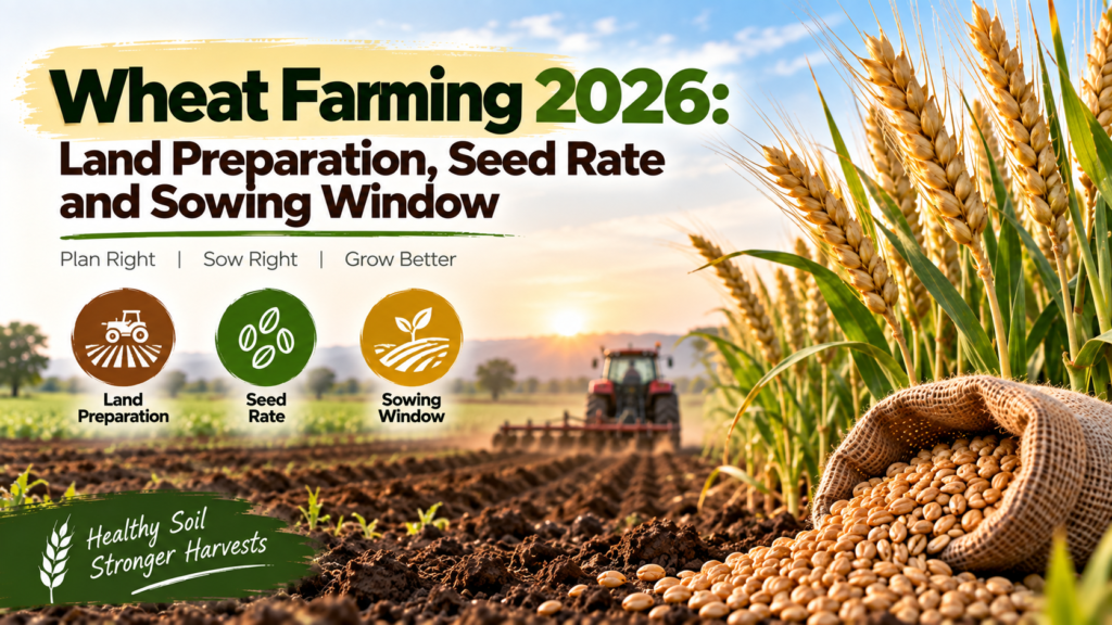 Wheat Farming 2026: Land Preparation, Seed Rate and Sowing Window