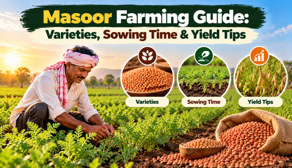 Masoor Farming Guide: Varieties, Sowing Time & Yield Tips